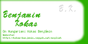 benjamin kokas business card